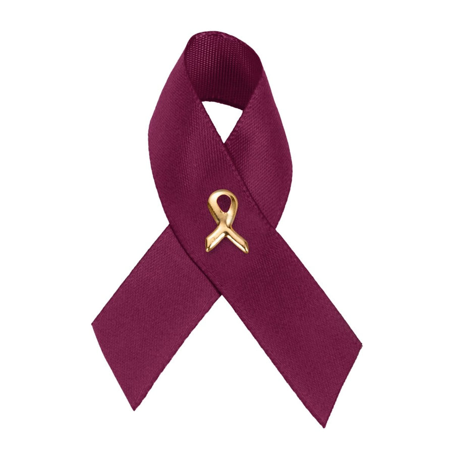 Satin Multiple Myeloma Awareness Ribbon Pins - Fundraising For A Cause
