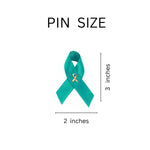 Satin Ovarian Cancer Ribbon Awareness Pins - Fundraising For A Cause