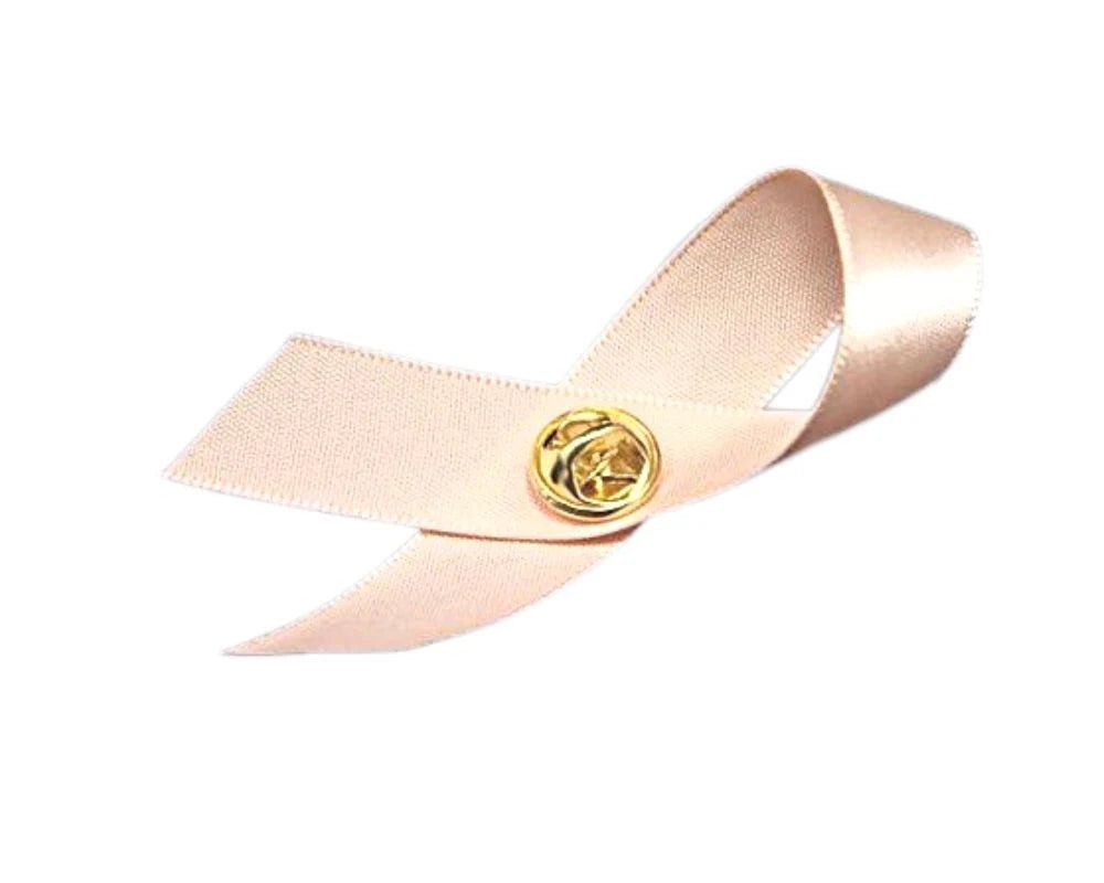 Satin Uterine Cancer Awareness Ribbon Pins - Fundraising For A Cause
