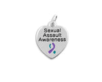 25 Sexual Assault Awareness Heart Charms - Fundraising For A Cause