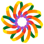 Rainbow PRIDE Silicone Bracelet Wristbands Fundraising For A Cause
