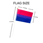 Small Bisexual Flags on a Stick - Fundraising For A Cause
