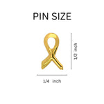 Small Gold Ribbon Childhood Cancer Tac Pins - Fundraising For A Cause