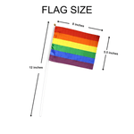 Small Rainbow Flags on a Stick - Fundraising For A Cause