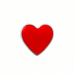 Small Red Heart Shaped Pins - Fundraising For A Cause