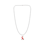 Small Red and White Ribbon Necklace - Fundraising For A Cause