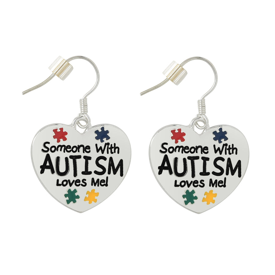 Someone With Autism Loves Me Earrings  