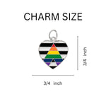 12 Straight Ally LGBTQ Pride Chunky Link Style Charm Bracelets - Fundraising For A Cause