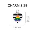 Straight Ally, Heterosexual Ally Heart Partial Beaded Bracelets