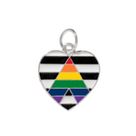 Bulk Straight Ally, Heterosexual Ally Heart Charms, LGBTQ Gay Pride