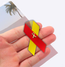 Load image into Gallery viewer, Satin Coronavirus (COVID-19) Awareness Ribbon Pins