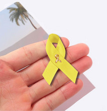 Load image into Gallery viewer, Satin Spina Bifida Awareness Ribbon Pins