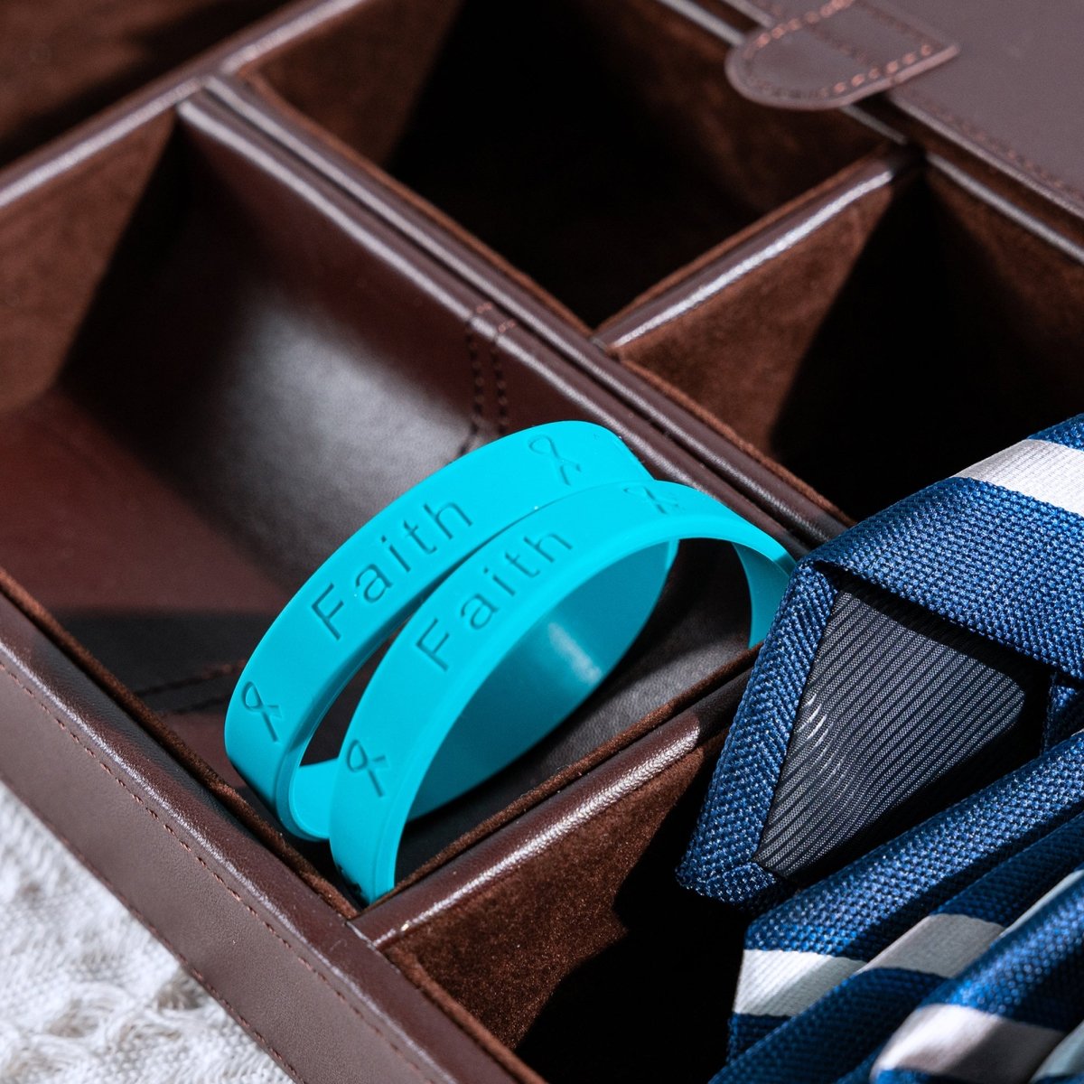Vaginal Cancer Awareness Teal Silicone Bracelet Wristbands - Fundraising For A Cause