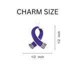 5 Pack Violet Ribbon Leather Cord Bracelets (5 Bracelets) - Fundraising For A Cause