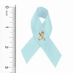World Peace Satin Light Blue Awareness Ribbon Pins - Fundraising For A Cause