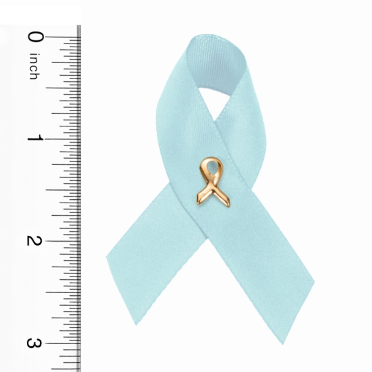 World Peace Satin Light Blue Awareness Ribbon Pins - Fundraising For A Cause