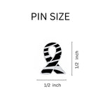 Zebra Print Ribbon Lapel Pins - Fundraising For A Cause