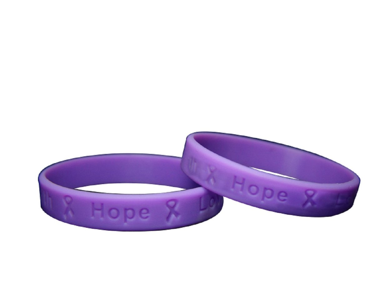 Adult Alzheimer's Awareness Silicone Bracelet Wristbands - Fundraising For A Cause