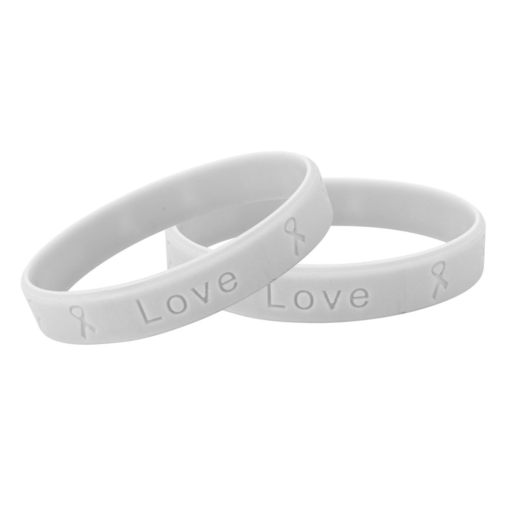 Adult Brain Cancer Awareness Silicone Bracelet Wristbands - Fundraising For A Cause