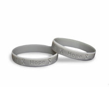 Load image into Gallery viewer, Adult Gray Awareness Silicone Bracelet Wristbands - Fundraising For A Cause