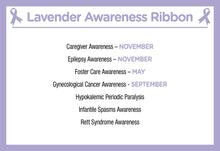 Load image into Gallery viewer, Adult Lavender Silicone Bracelet Wristbands - Fundraising For A Cause