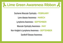 Load image into Gallery viewer, Adult Lime Green Awareness Silicone Bracelet Wristbands - Fundraising For A Cause