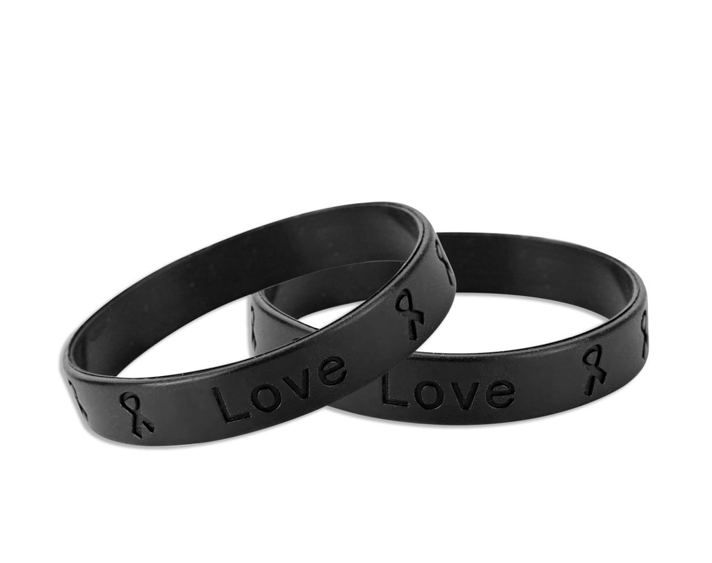 Adult Melanoma Awareness Silicone Bracelet Wristbands - Fundraising For A Cause