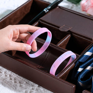 Adult Pink & Blue Silicone Bracelet Wristbands - Fundraising For A Cause