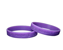 Load image into Gallery viewer, Adult Purple Awareness Silicone Bracelet Wristbands - Fundraising For A Cause