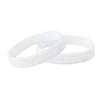 Adult White Silicone Bracelet Wristbands - Fundraising For A Cause