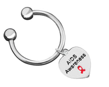 Load image into Gallery viewer, AIDS Awareness Heart Keychains - Fundraising For A Cause