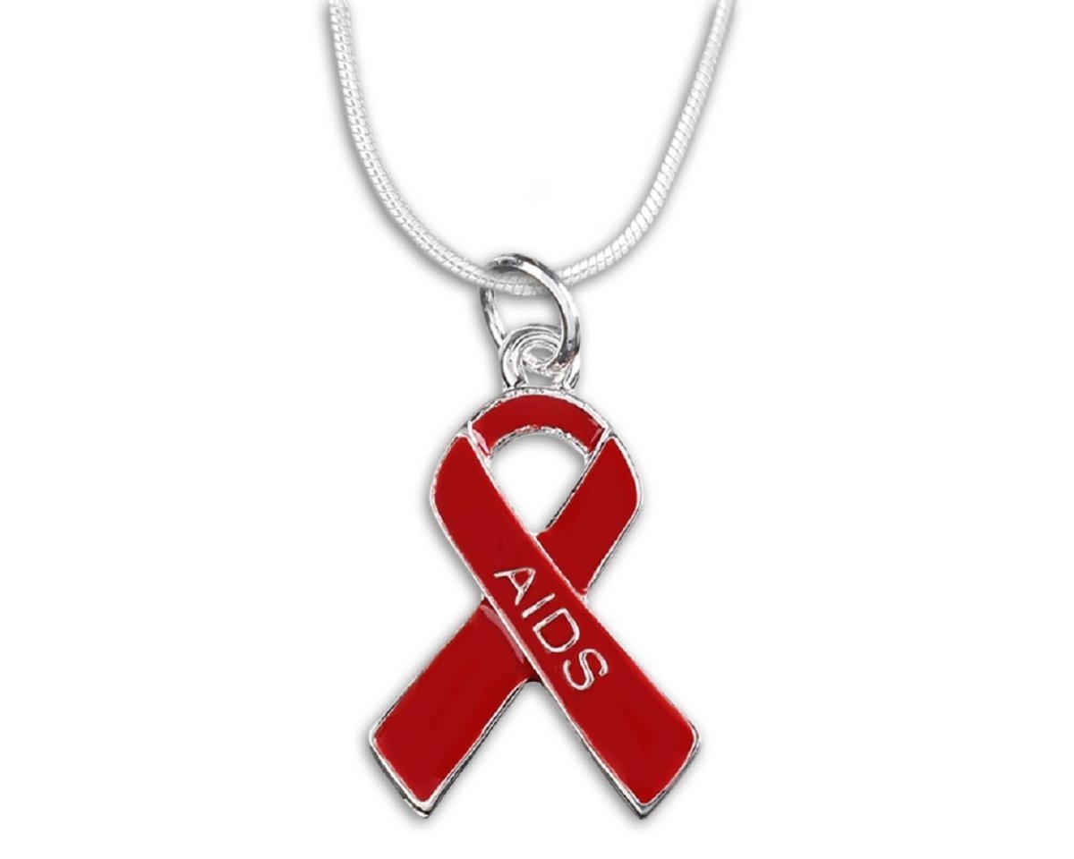 AIDS Awareness Red Ribbon Necklaces - Fundraising For A Cause