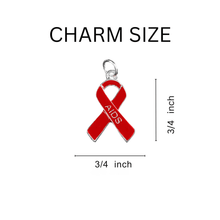 Load image into Gallery viewer, AIDS Awareness Ribbon Leather Cord Bracelets - Fundraising For A Cause