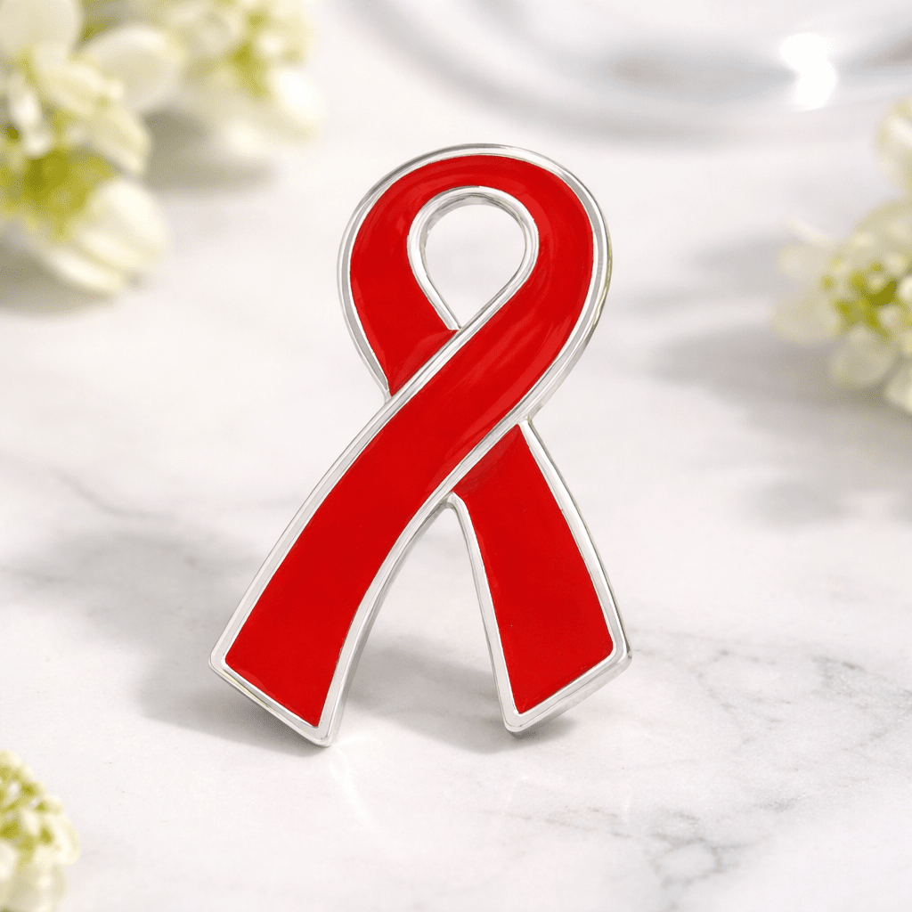 AIDS HIV Awareness Ribbon Pins - Fundraising For A Cause