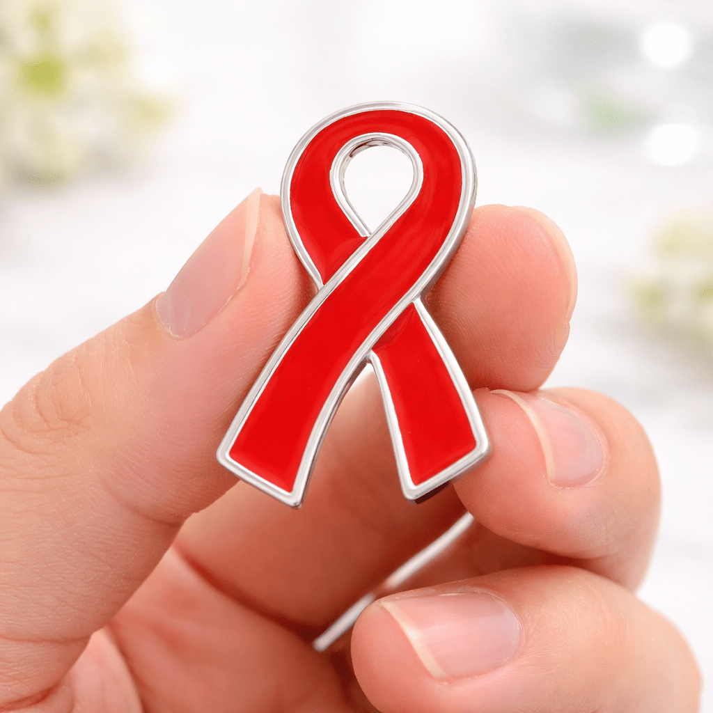 AIDS HIV Awareness Ribbon Pins - Fundraising For A Cause