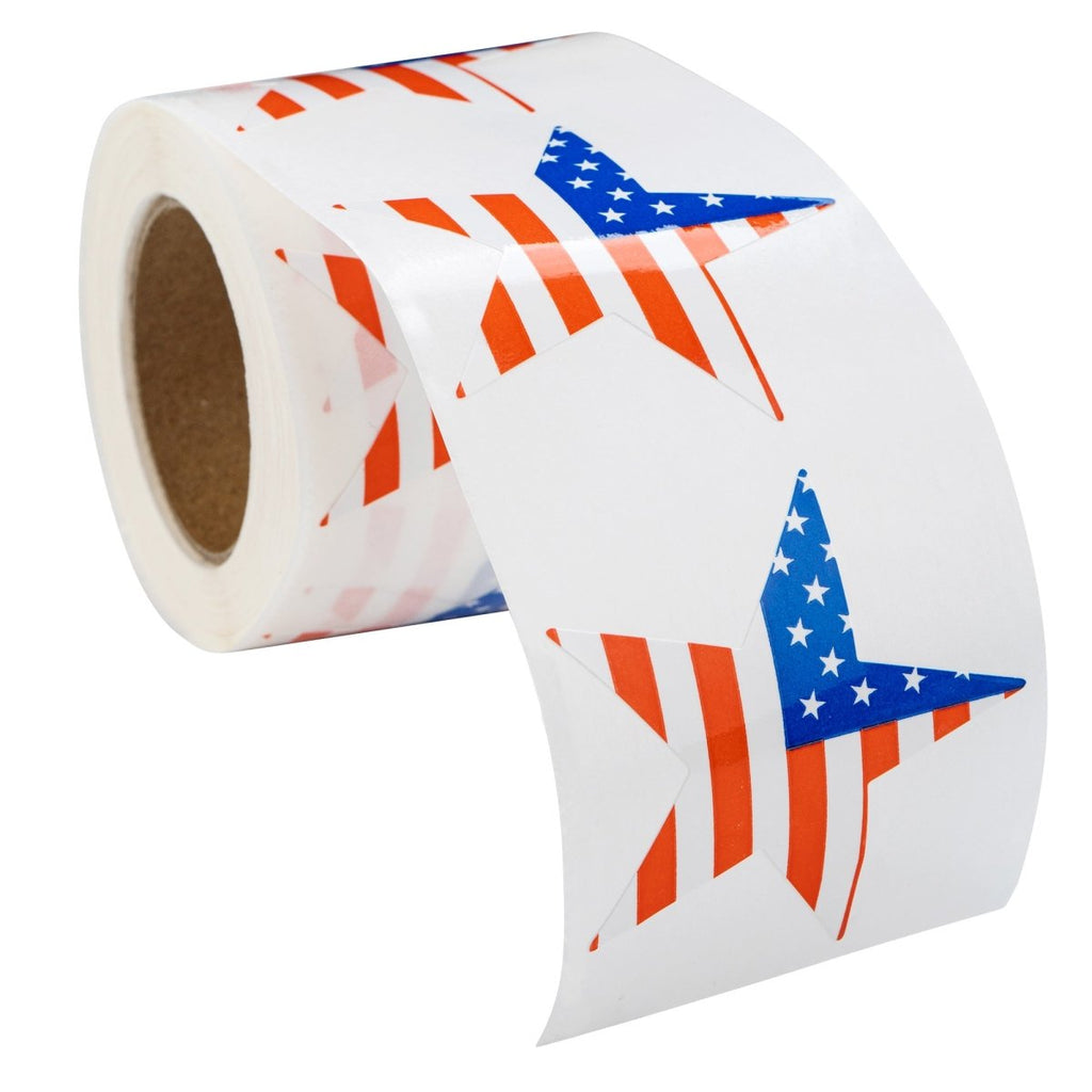 American Flag Star Stickers (250 per Roll) - Fundraising For A Cause