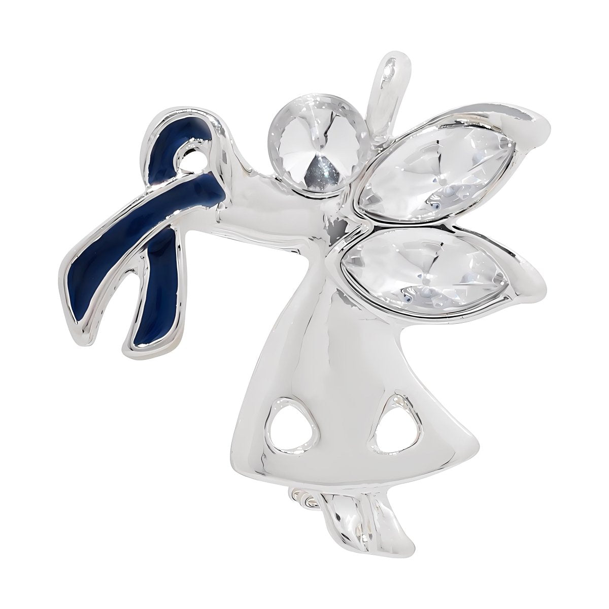 Angel By My Side Dark Blue Ribbon Pins - Fundraising For A Cause