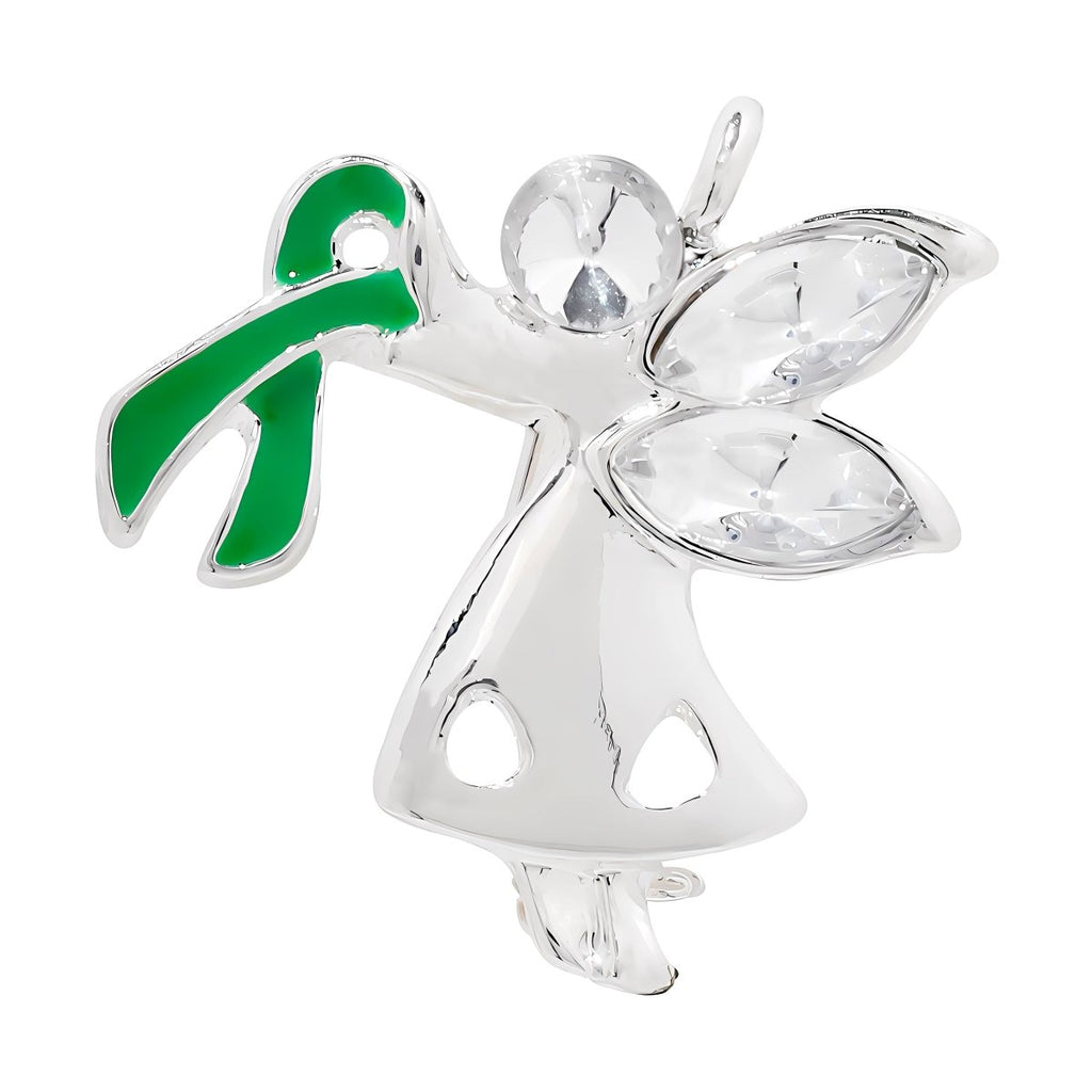 Angel By My Side Green Ribbon Awareness Pins - Fundraising For A Cause