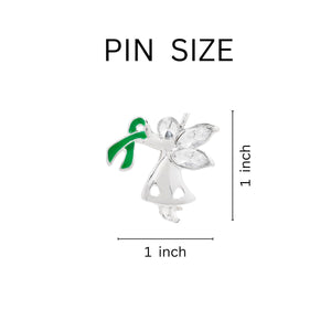 Angel By My Side Green Ribbon Awareness Pins - Fundraising For A Cause