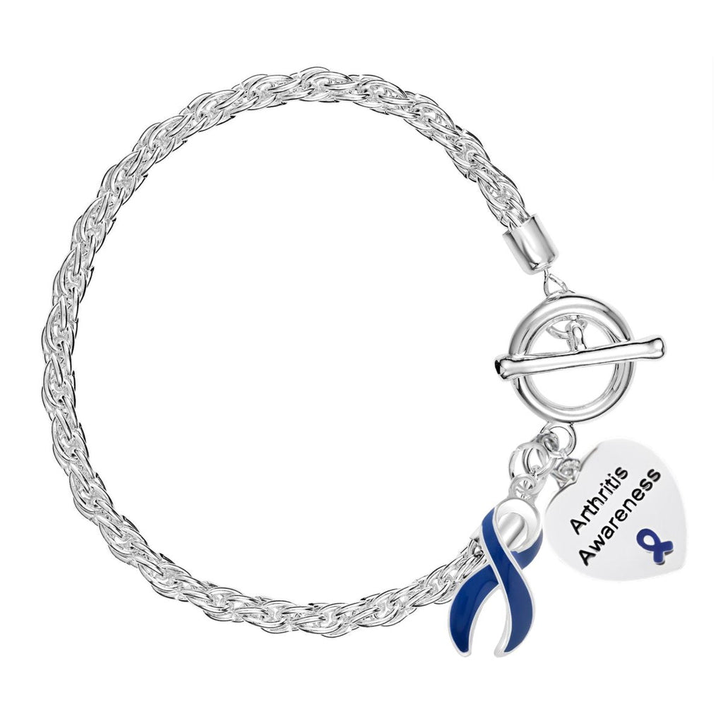 Arthritis Dark Blue Ribbon Rope Bracelets - Fundraising For A Cause