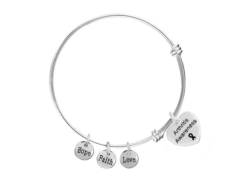 Arthritis Heart Retractable Charm Bracelet - Fundraising For A Cause