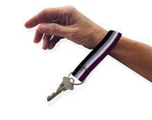 Load image into Gallery viewer, Asexual Flag Lanyard Style Keychains - Fundraising For A Cause