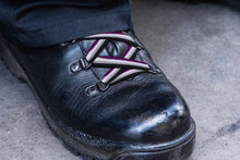 Load image into Gallery viewer, Asexual Flag Striped Shoelaces - Fundraising For A Cause