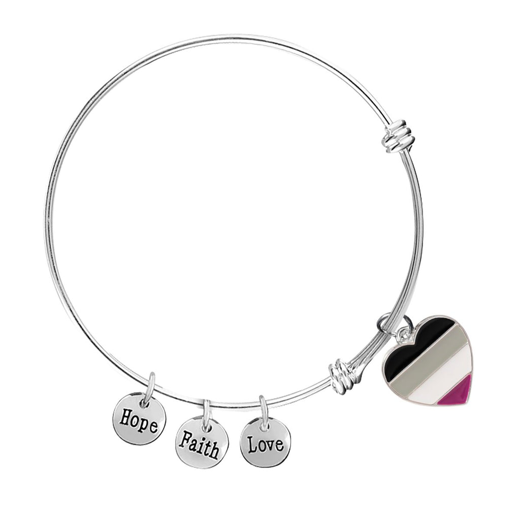 Asexual Heart Retractable Charm Bracelets - Fundraising For A Cause