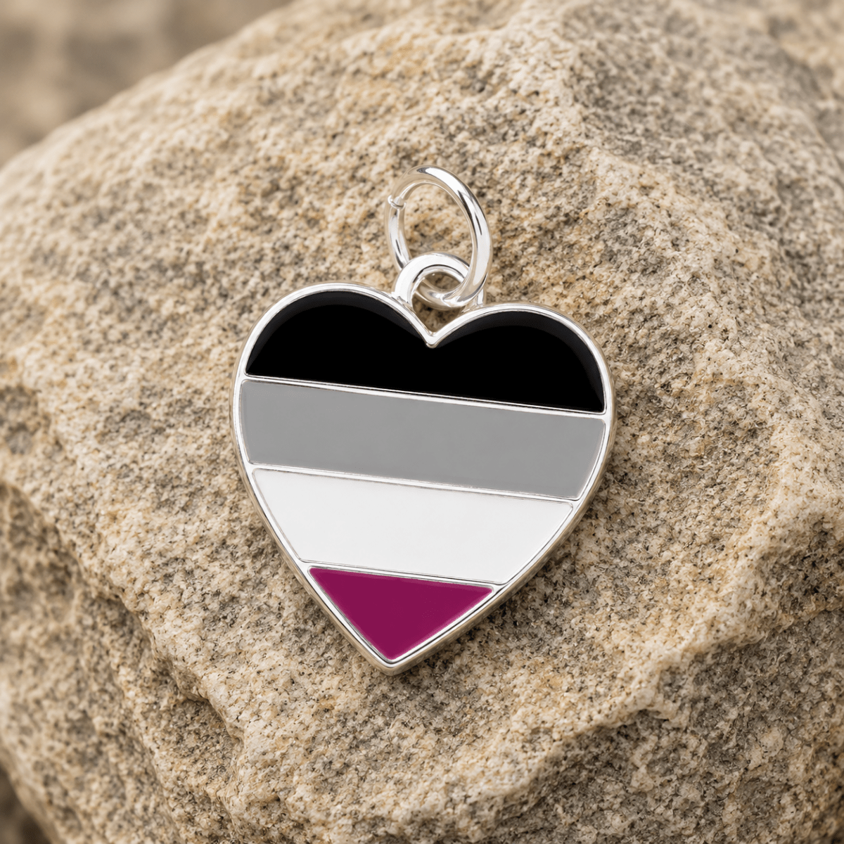 Asexual Flag Heart Charms - Fundraising For A Cause
