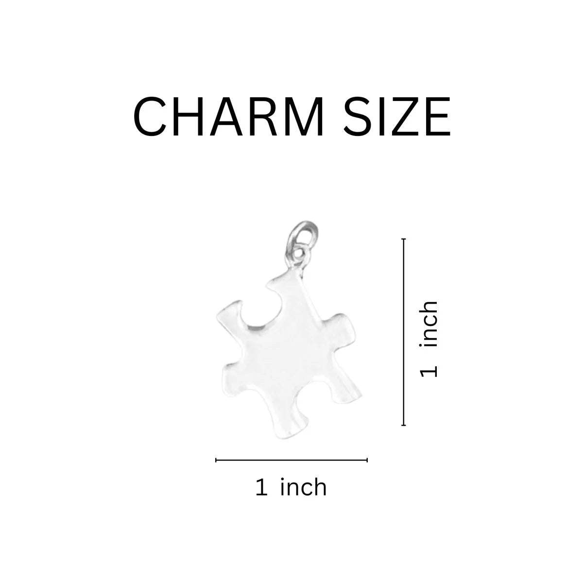 Autism Awareness Large Puzzle Piece Chunky Charm Bracelets - Fundraising For A Cause