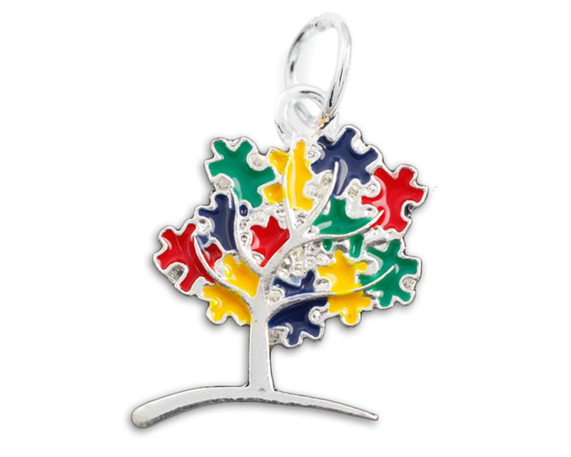 Autism Awareness Puzzle Tree Charms - Fundraising For A Cause