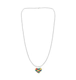 Autism Colored Puzzle Piece Heart Necklaces - Fundraising For A Cause
