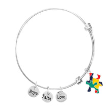 Load image into Gallery viewer, Autism Colored Puzzle Piece Retractable Bracelets - Fundraising For A Cause