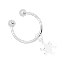 Load image into Gallery viewer, Autism Puzzle Piece Horseshoe Key Chain - Fundraising For A Cause